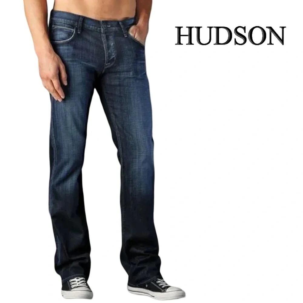 HUDSON Jeans Pants Dark Wash Mid-Rise Slouch Button Fly Vintage Y2K Made in USA - Picture 14 of 16
